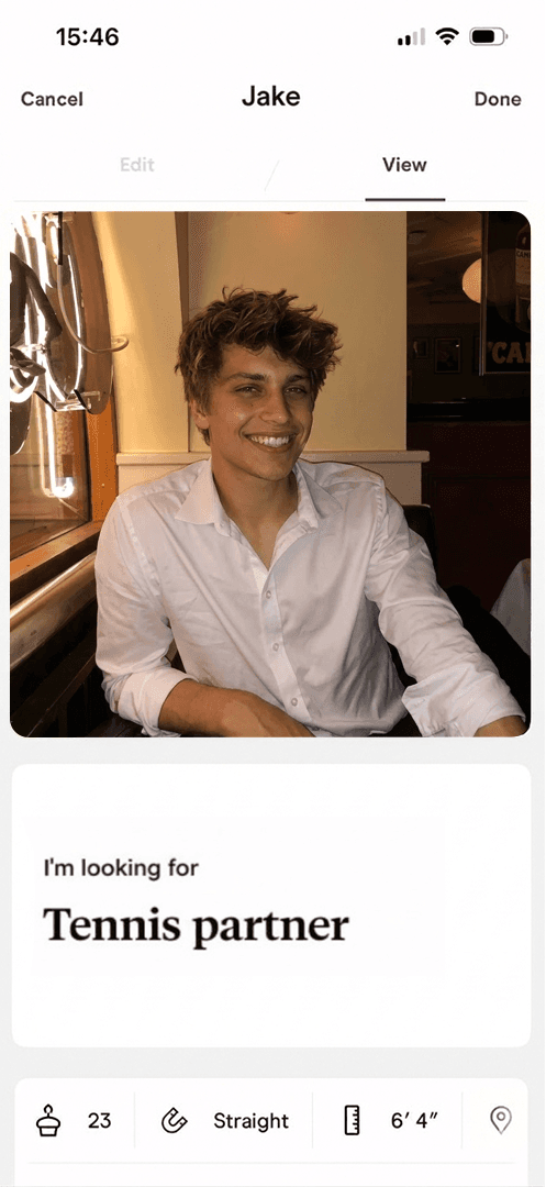 After: solo smiling photo, engaging prompt